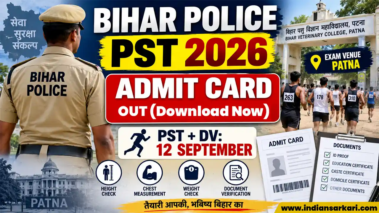 Bihar Police Constable PST Admit Card 2026