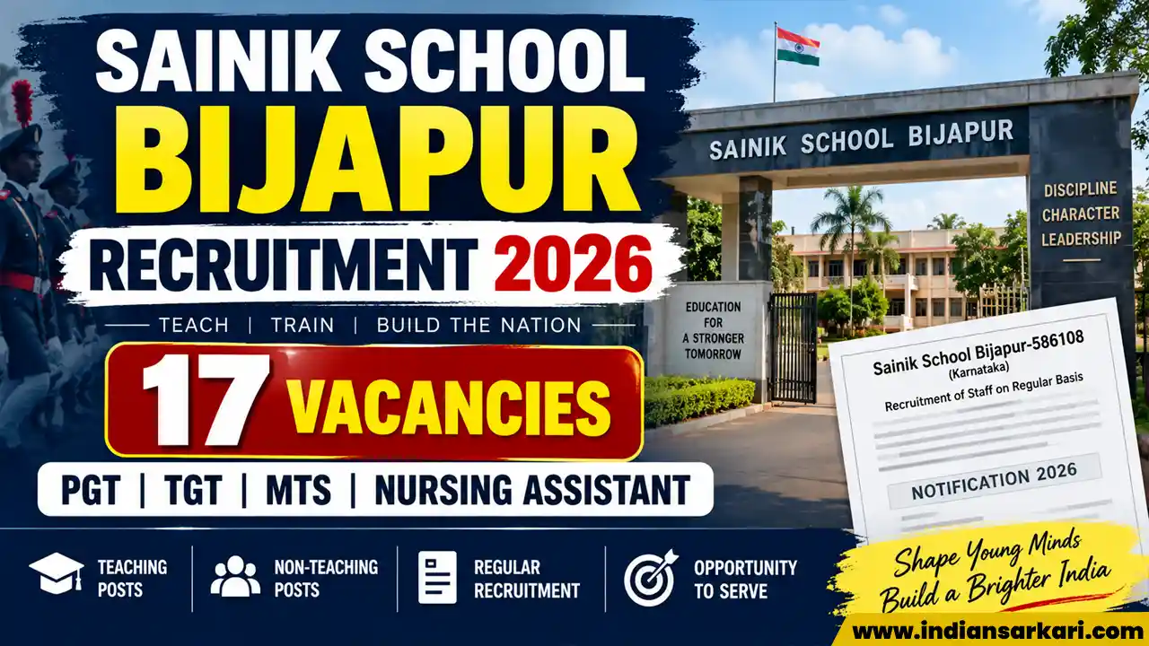 Sainik School Bijapur Vacancy 2026