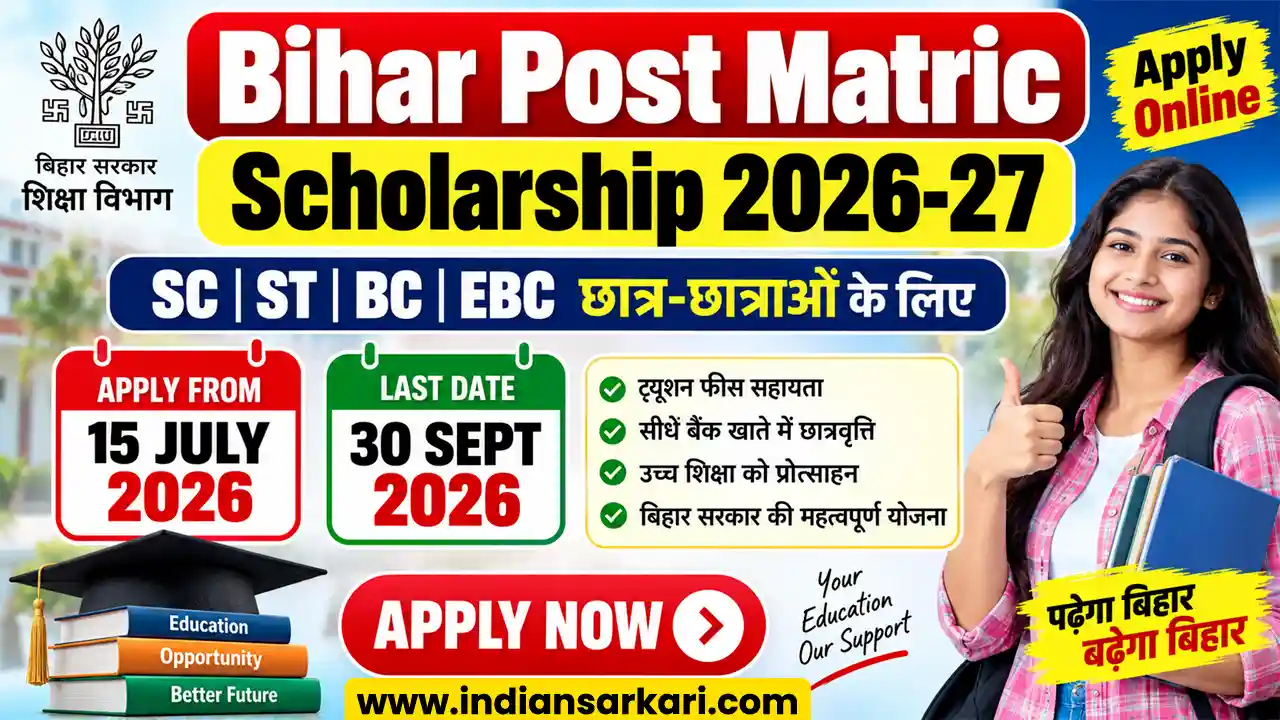 Bihar Post Matric Scholarship 2026-27