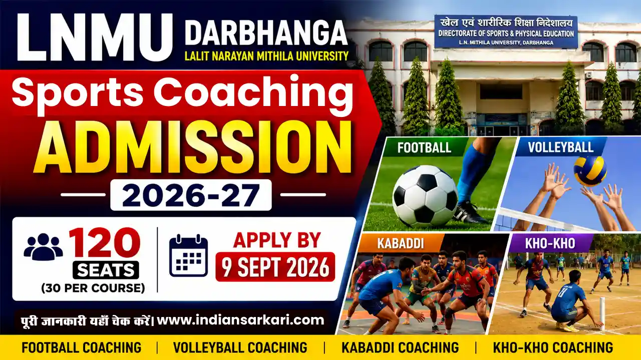 LNMU Sports Coaching Admission 2026-27
