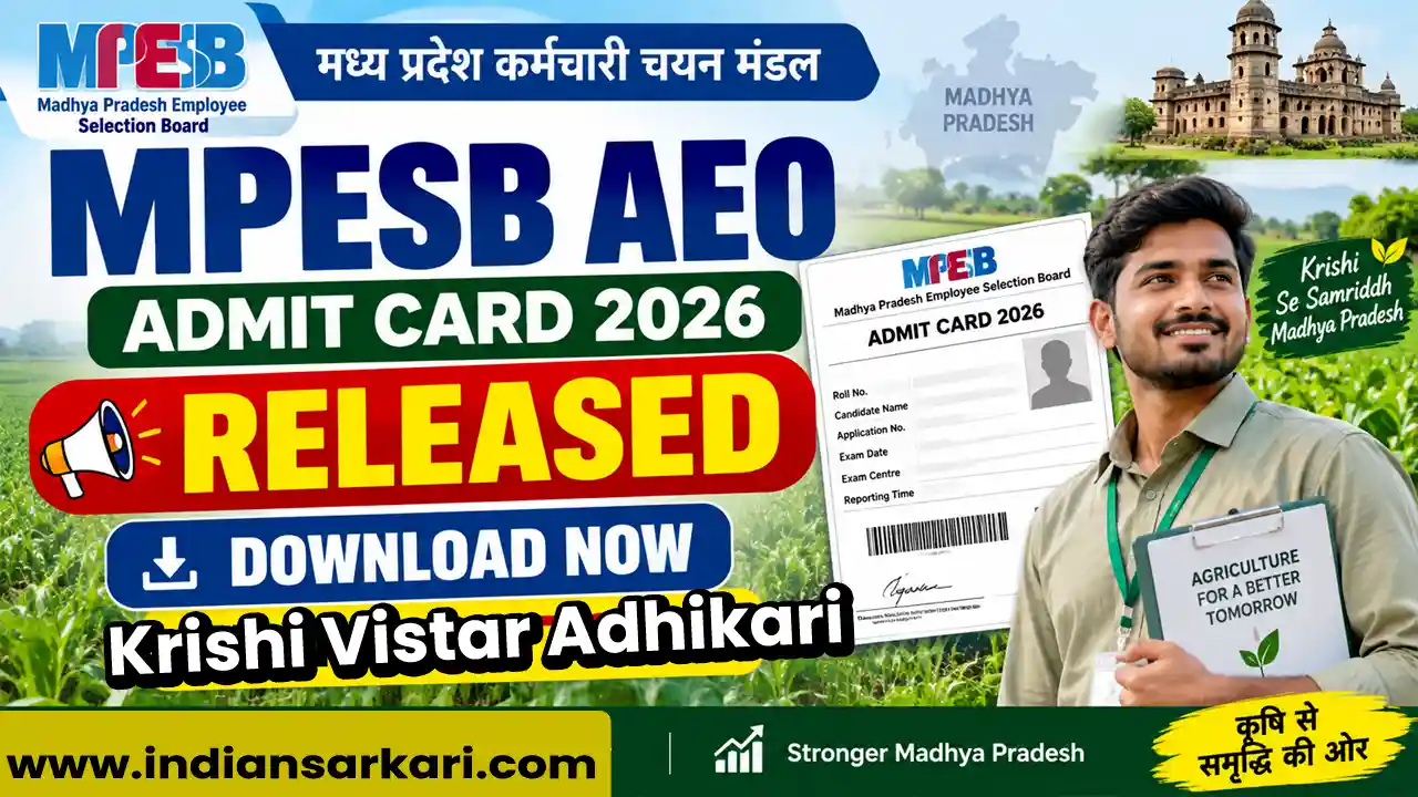 MPESB Krishi Vistar Adhikari Admit Card 2026