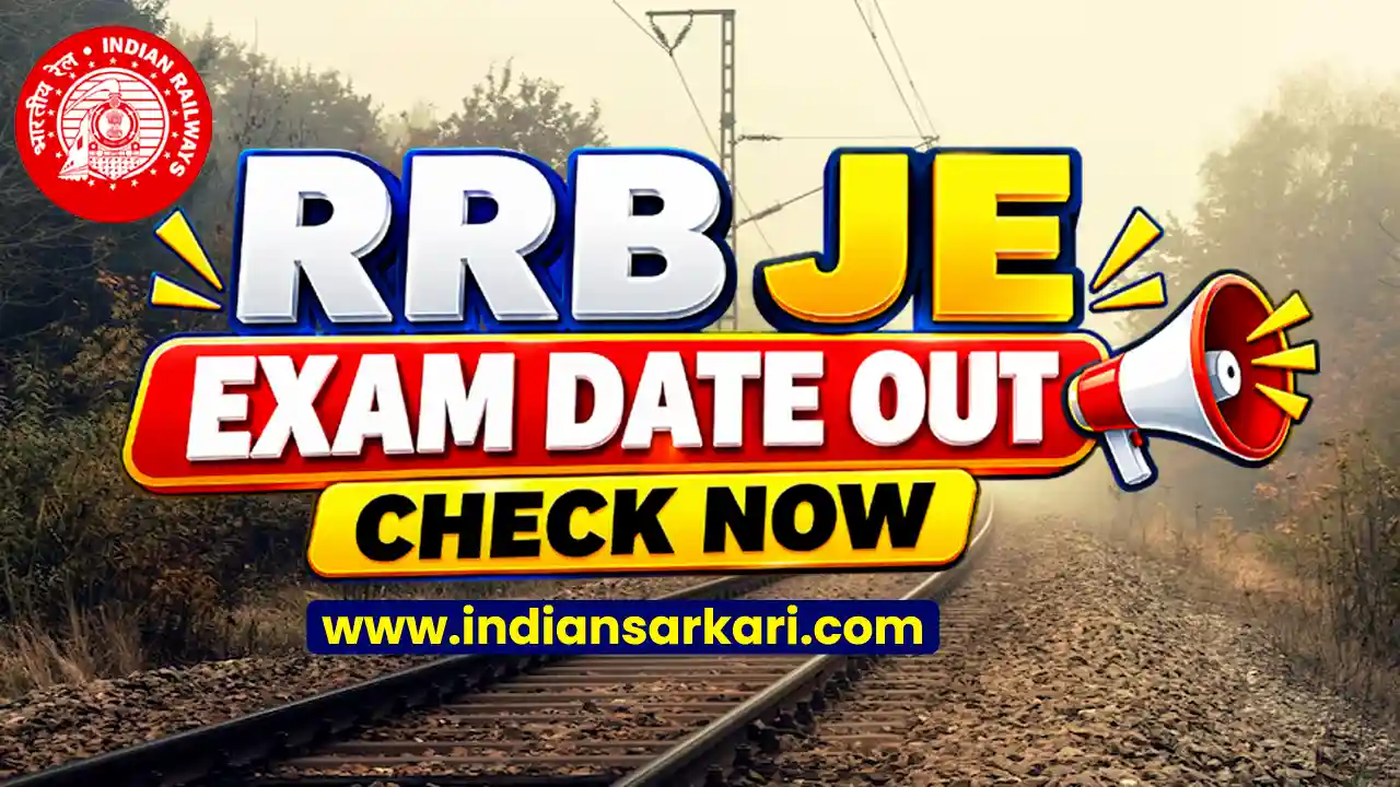 RRB JE Exam Date 2026