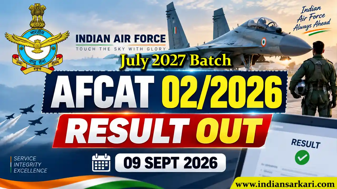 Indian Air Force AFCAT 02/2026 Result 2026