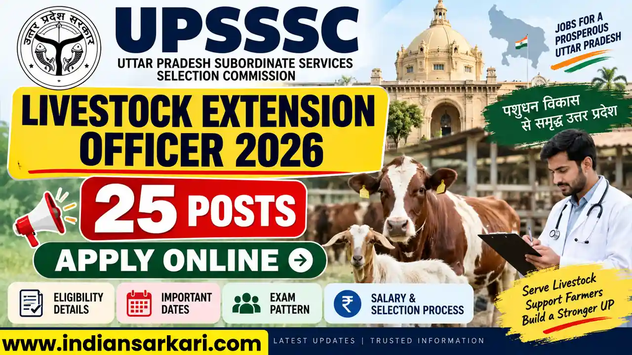 UP Livestock Extension Officer Recruitment 2026