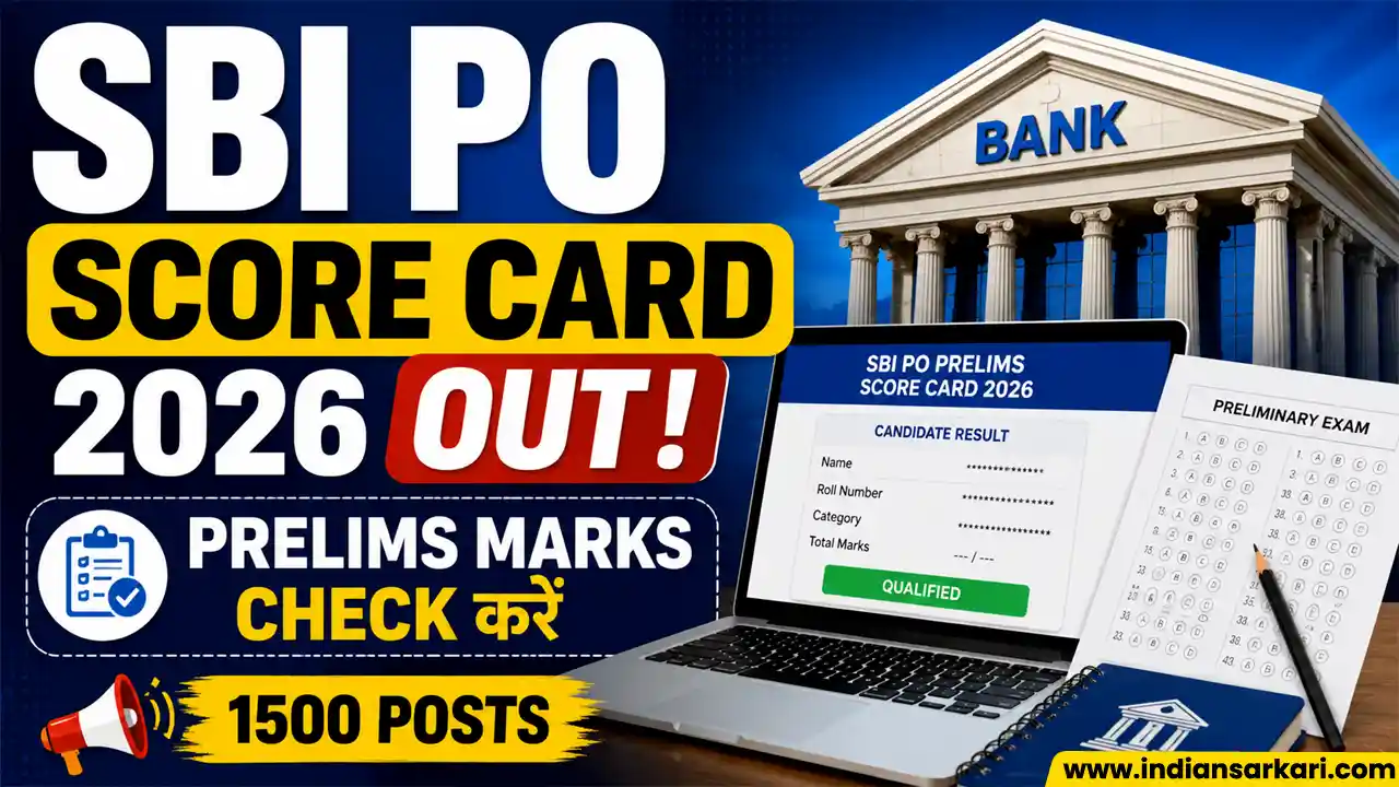 SBI PO Pre Score Card 2026