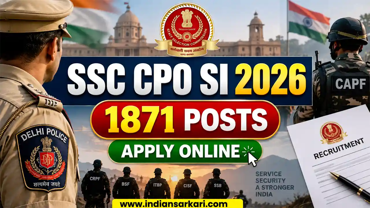 SSC CPO SI Recruitment 2026