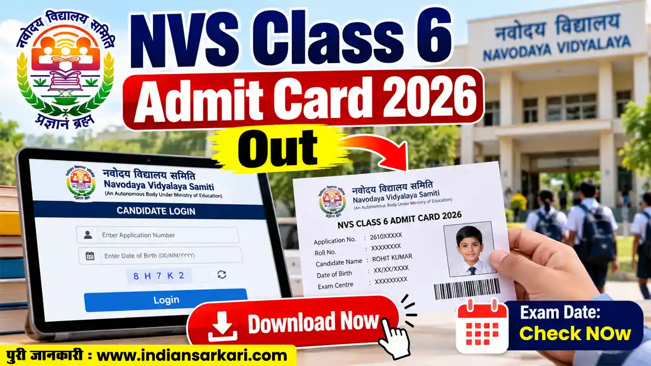 NVS Class 6 Admit Card 2026