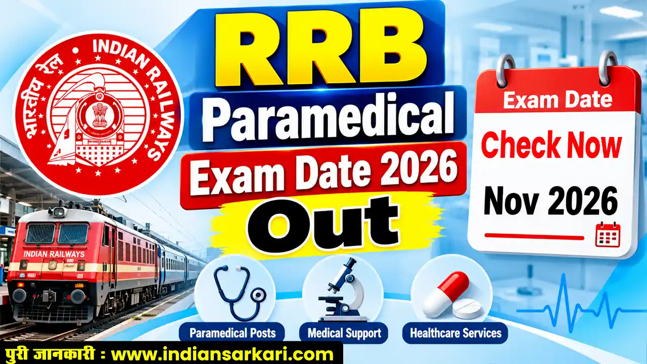 RRB Paramedical Staff Exam Date 2026