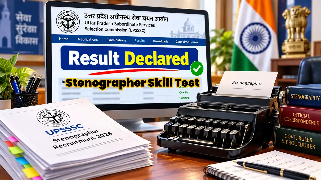 UPSSSC Stenographer Skill Test Result 2026