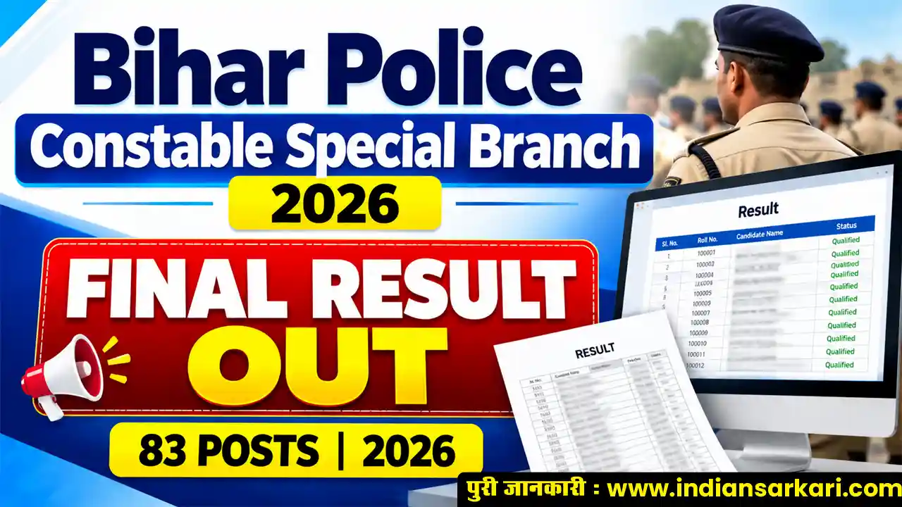 Bihar Police Constable Special Branch Final Result 2026
