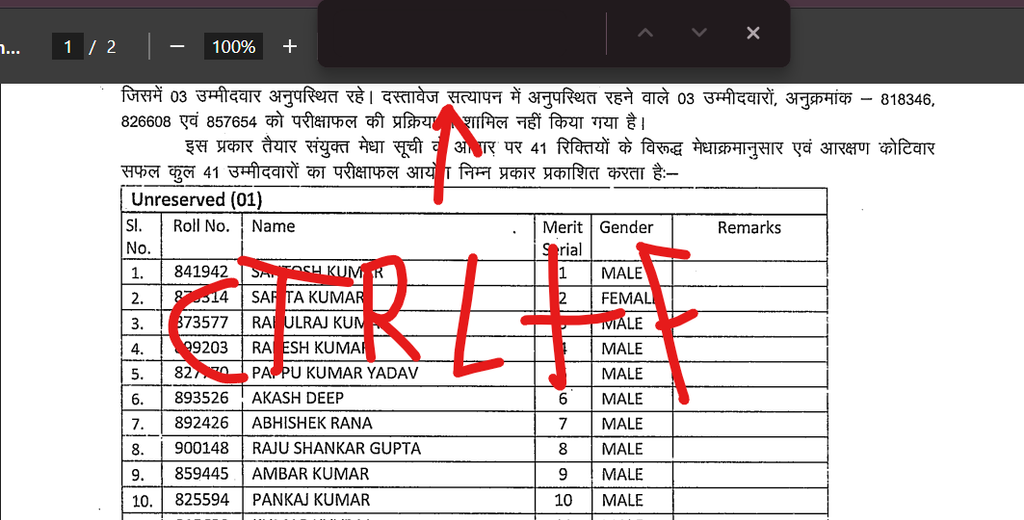 BPSC ASO Mains Result 2026