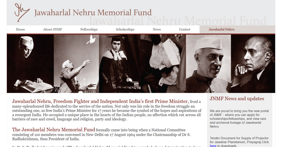 apply process Jawaharlal Nehru Fellowship 2026 official website