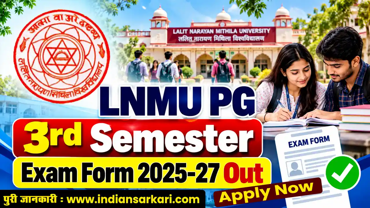 LNMU PG 3rd Semester Exam Form 2025-27
