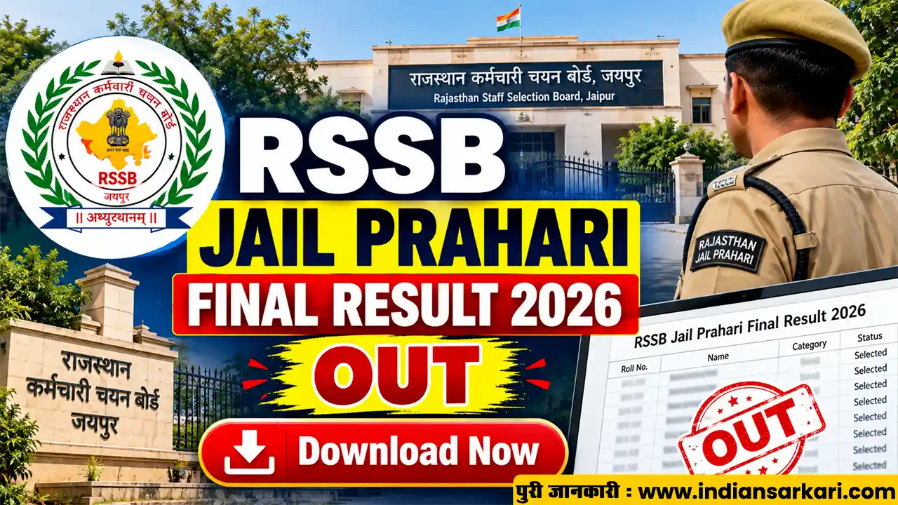 RSSB Jail Prahari Final Result 2026