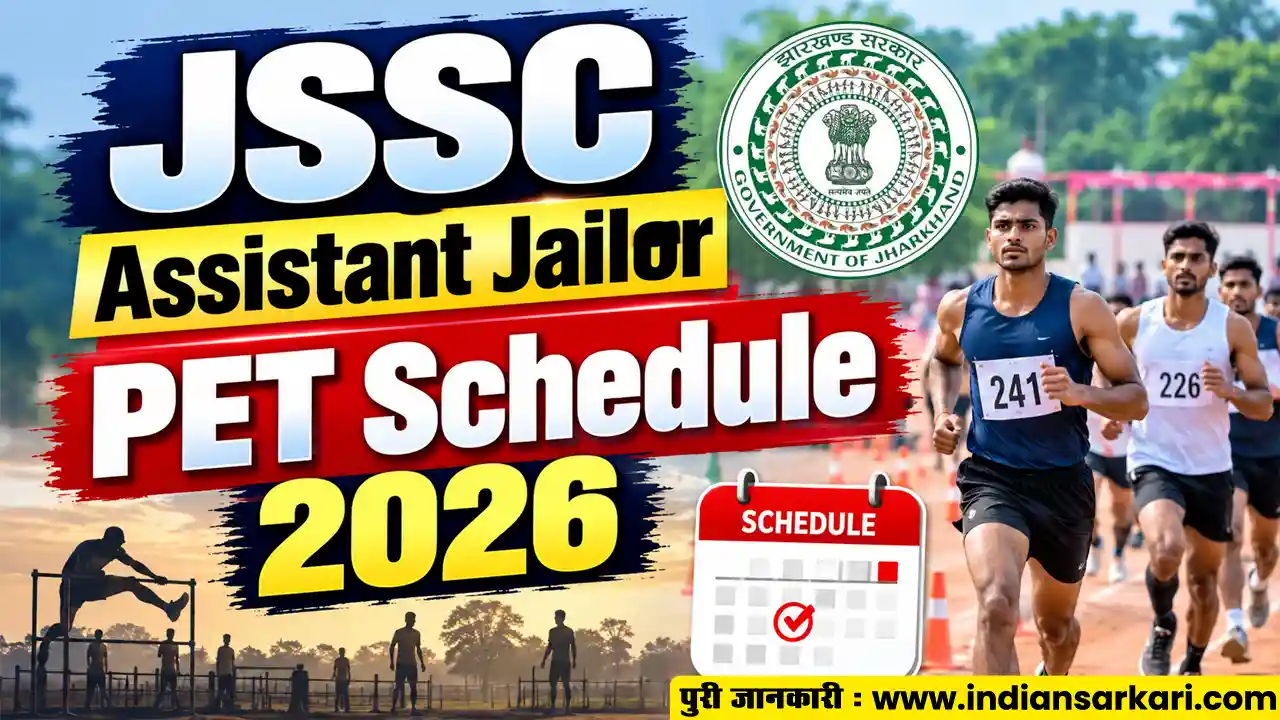 JSSC Assistant Jailor PET Schedule 2026