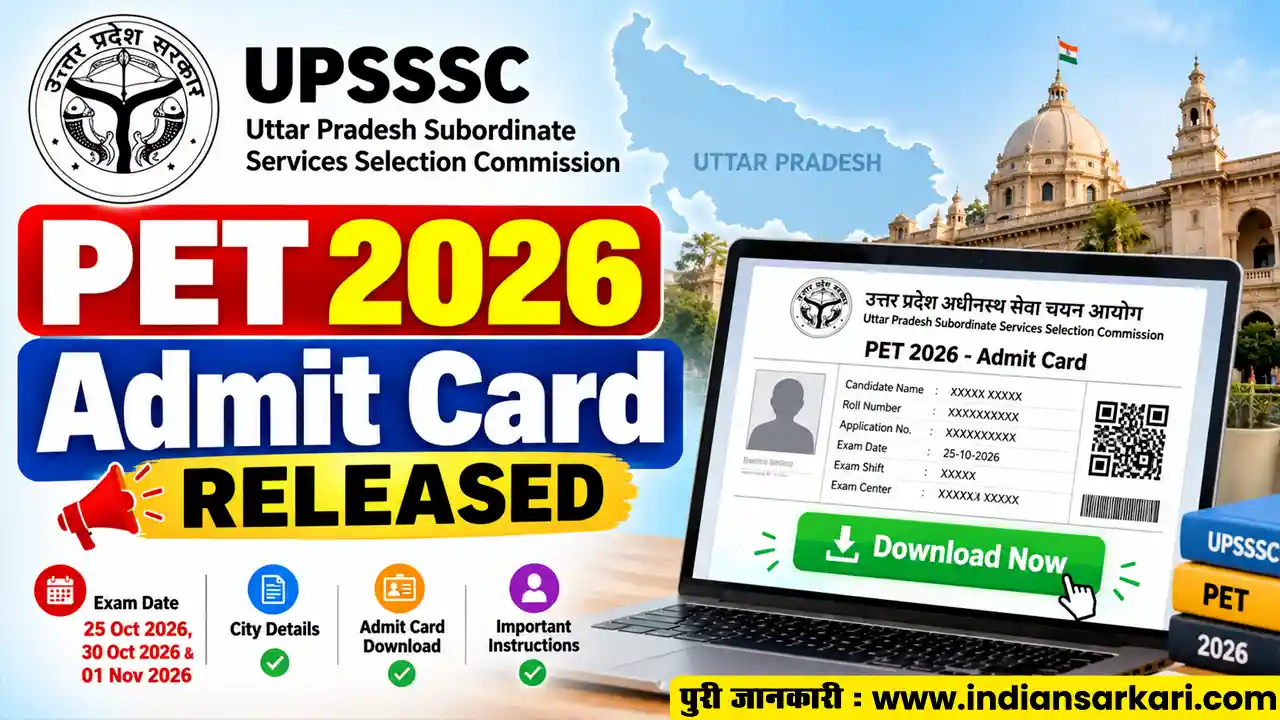 UPSSSC PET Admit Card 2026